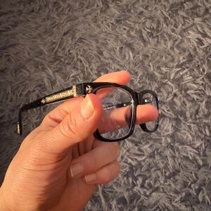 Chrome Hearts Black and gold Glasses